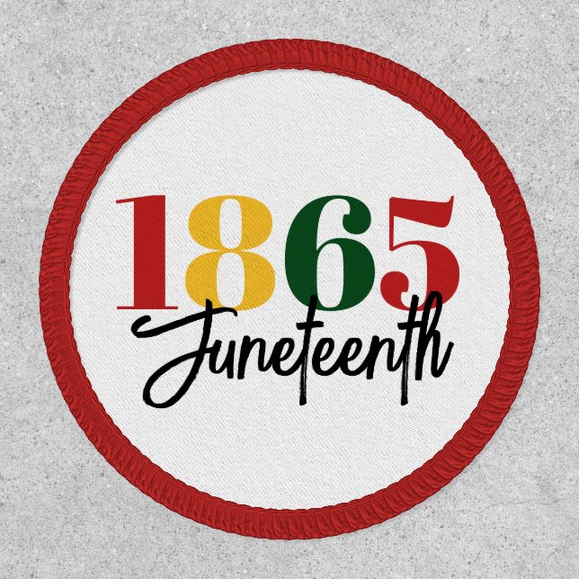 Juneteenth 1865 Freedom Black History Celebration Patch (Front)