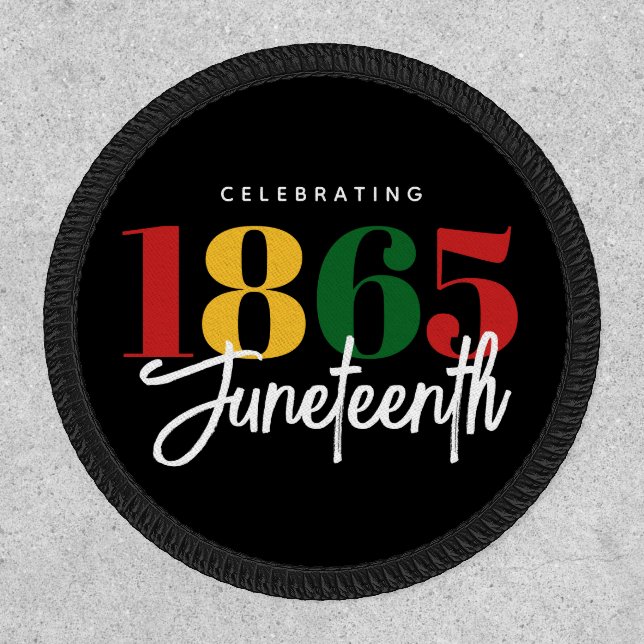 Juneteenth 1865 Freedom Black History Celebration Patch (Front)