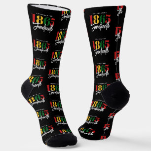 Juneteenth 1865 Freedom Black History Celebration Socks