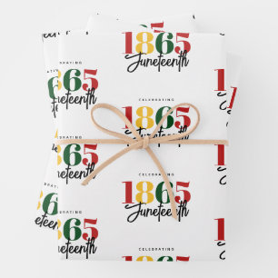 Juneteenth 1865 Freedom Black History Celebration Wrapping Paper Sheets