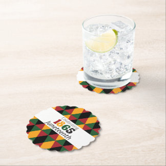 Juneteenth 1865 Freedom–Celebrate Liberation Paper Coaster