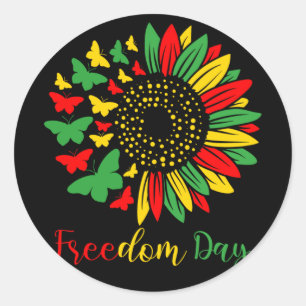 Juneteenth 1865 Freedom Day Classic Round Sticker
