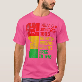 Juneteenth 1865 Freedom Pride Fist Black African F T-Shirt