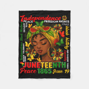 Juneteenth 1865 Independence Freedom Pride African Fleece Blanket
