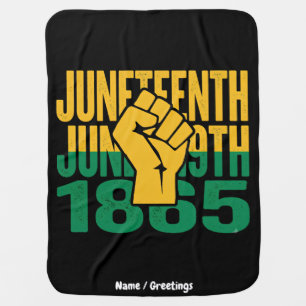Juneteenth 1865 June 19th Black Freedom Graphic De Baby Blanket