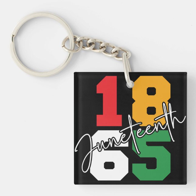 Juneteenth 1865 June 19th Keychain (Front)