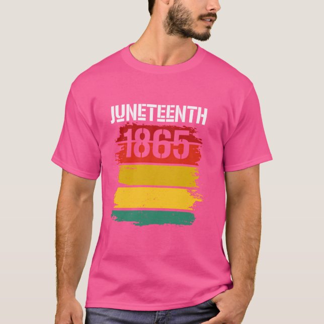 Juneteenth 1865 Juneteenth Black Freedom Day Flag T-Shirt (Front)