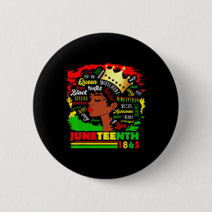 Juneteenth 1865 Pride Celebrate Black Women Africa Button