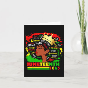 Juneteenth 1865 Pride Celebrate Black Women Africa Card