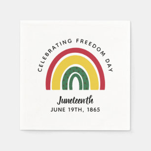 Juneteenth 1865 Rainbow Celebrating Freedom Day Napkins