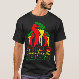 Juneteenth 1865 Raised Fist Freedom Black Bride Me T-Shirt