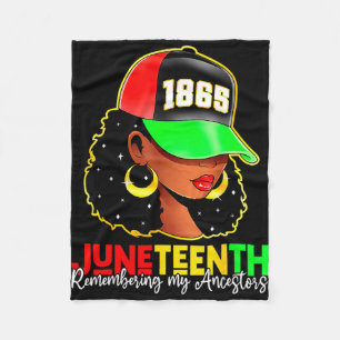 Juneteenth 1865 remembering ancestors black pride fleece blanket