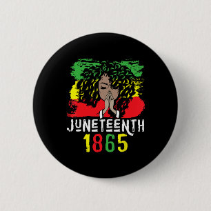 Juneteenth 1865 Shirt Freedom Day Black Women Blac Button