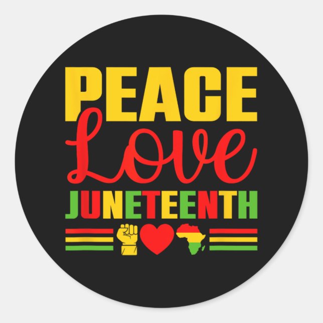 Juneteenth 1865 Shirt Women Freedom Black History  Classic Round Sticker (Front)