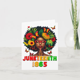 Juneteenth 1865 Shirts Women Celebrating Black Fre Card