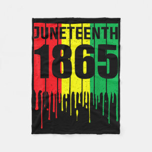 Juneteenth 1865 Shirts Women Men June 19th 1865 Fr Fleece Blanket