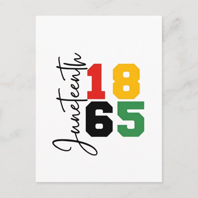 Juneteenth 1865 The Real Independence Day Announcement Postcard (Front)