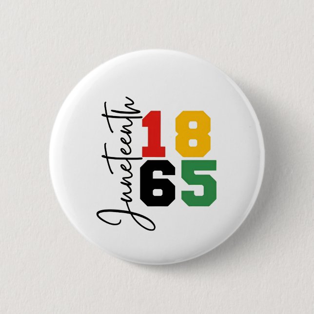 Juneteenth 1865 The Real Independence Day Button (Front)