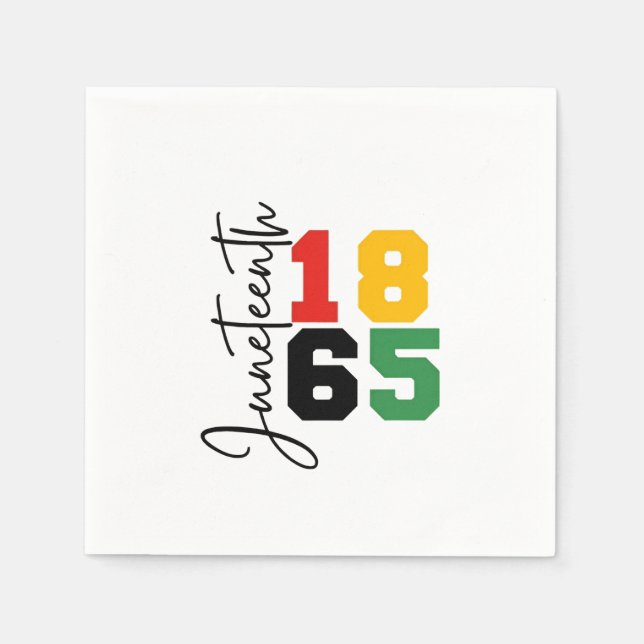 Juneteenth 1865 The Real Independence Day Napkins (Front)