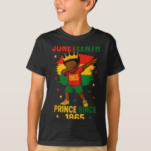 Juneteenth 1865 toddlers boy dabbing prince afro T-Shirt