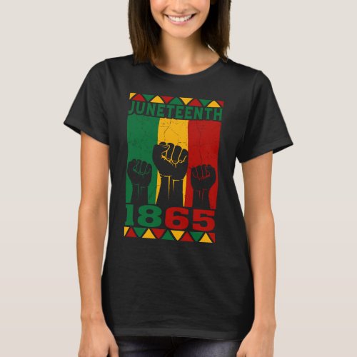 Juneteenth 18 65 African American Power  T_Shirt