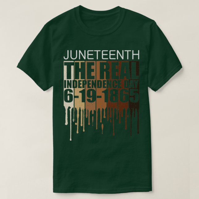 Juneteenth 19 June 1865 The Real Independence Day1 T-Shirt (Design Front)