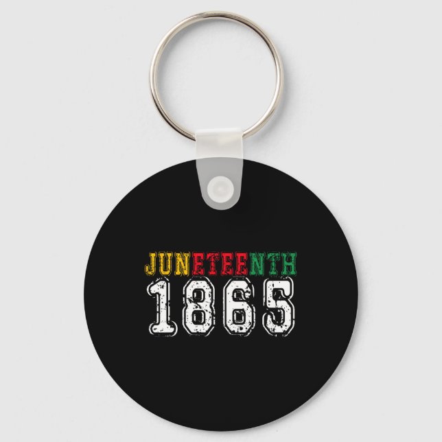 Juneteenth 19 June Black History African American  Keychain (Front)