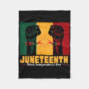 Juneteenth 19th 1865 Black Independence Day Fleece Blanket
