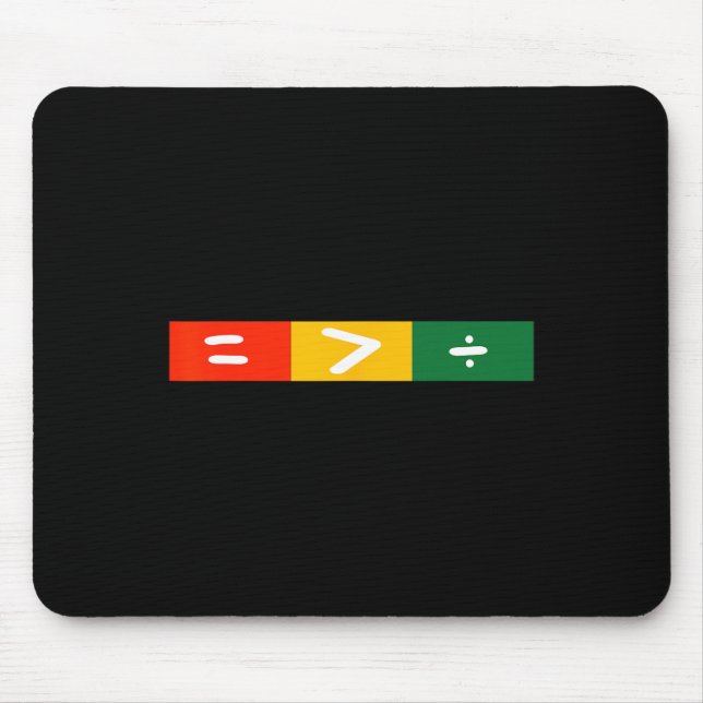 Juneteenth 2025 Equality Greater Than Division Tee Mouse Pad (Front)