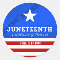 Juneteenth a Celebration of Liberation Classic Round Sticker