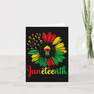 Juneteenth Accentors Sunflower African American Bl Card