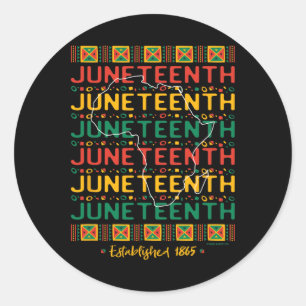 Juneteenth African American Black History Classic Round Sticker