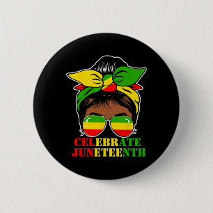 Juneteenth African American Black History June 19 Button