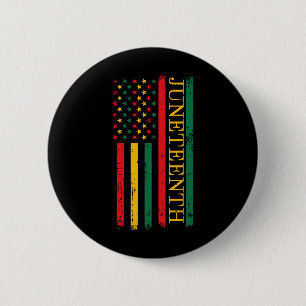 Juneteenth African American Flag Freedom 1865 Wome Button