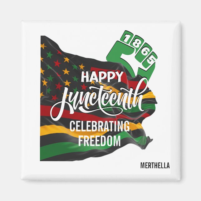 JUNETEENTH African American Flag Magnet (Front)