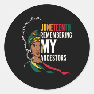 Juneteenth African American Freedom Black History Classic Round Sticker