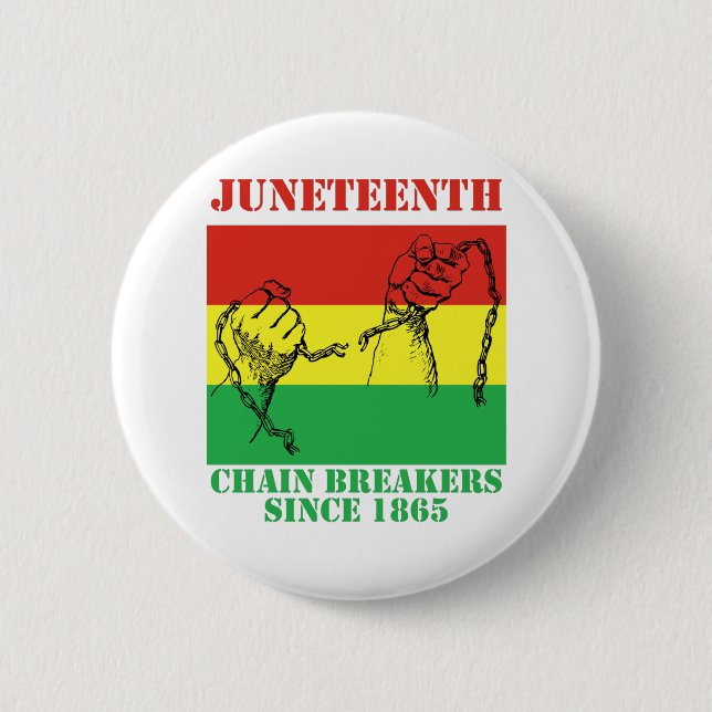 Juneteenth African American Freedom Since 1865 Button (Front)