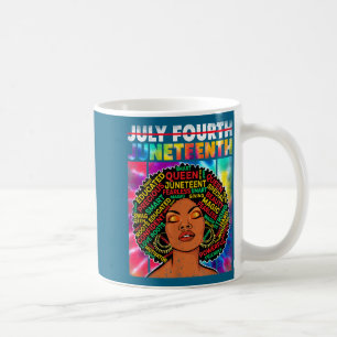 Juneteenth - african american melanin queen black coffee mug