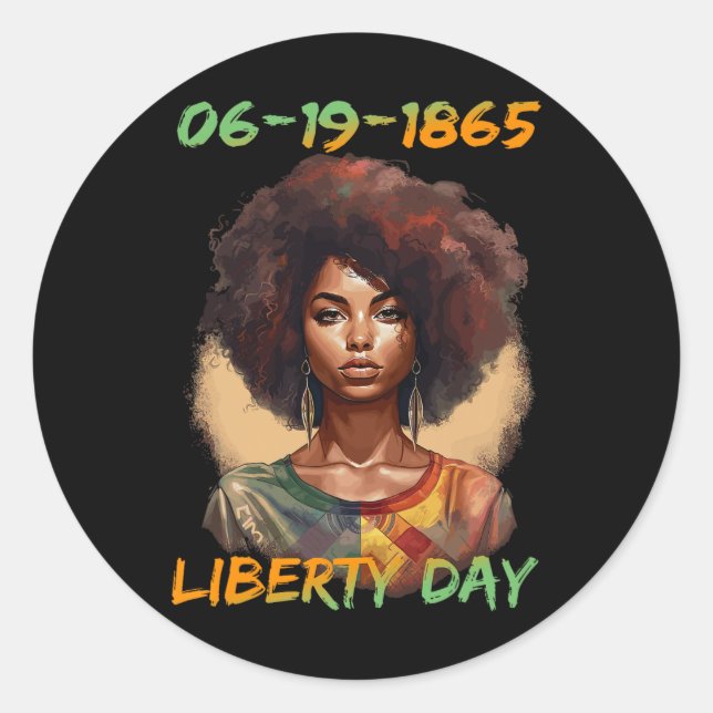 Juneteenth - African American Women Independence D Classic Round Sticker (Front)