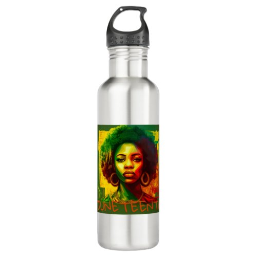 Juneteenth african history black power stainless steel water bottle