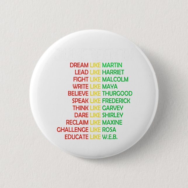 Juneteenth African Independence Day Black Freedom  Button (Front)