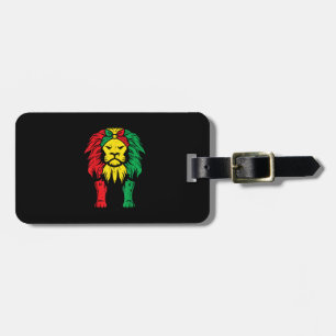 Juneteenth African Lion Rasta Reggae Men Women Kid Luggage Tag