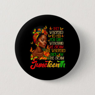Juneteenth Afro American Black Women Black History Button