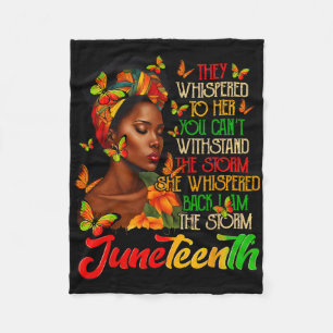 Juneteenth Afro American Black Women Black History Fleece Blanket