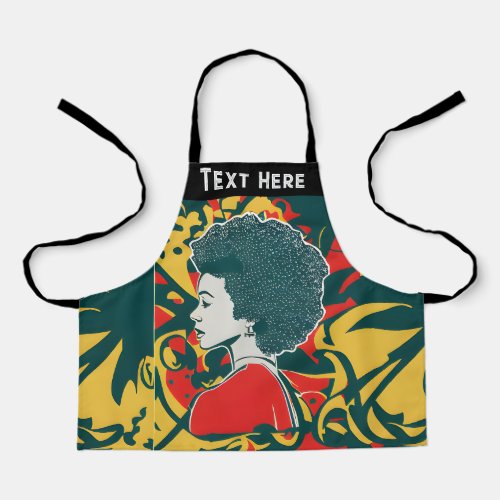 Juneteenth Afro Hair Women 1865 Emancipation Pop Apron