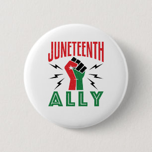 Juneteenth Ally June 19 Support Button