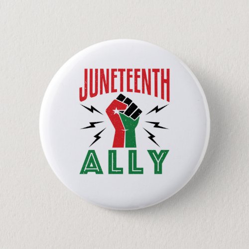 Juneteenth Ally June 19 Support Button