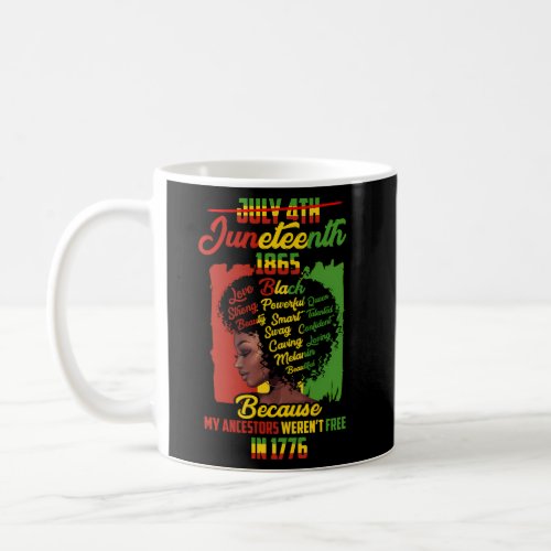 Juneteenth Ancestors Black African American Black Coffee Mug