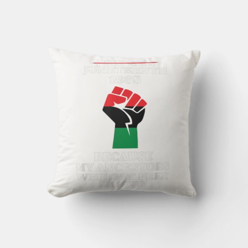 Juneteenth Ancestors Black African American Flag P Throw Pillow