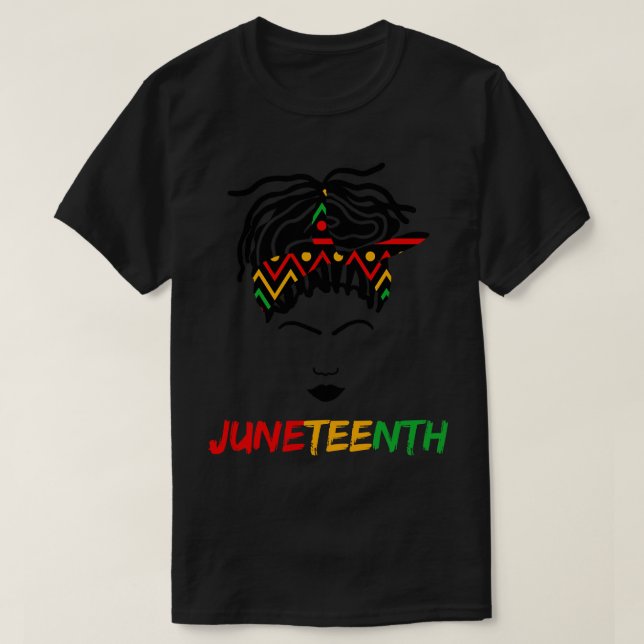 Juneteenth Bandana Locs Woman T-Shirt (Design Front)